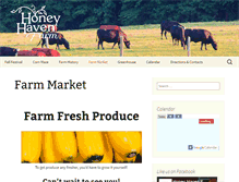 Tablet Screenshot of honeyhavenfarm.com